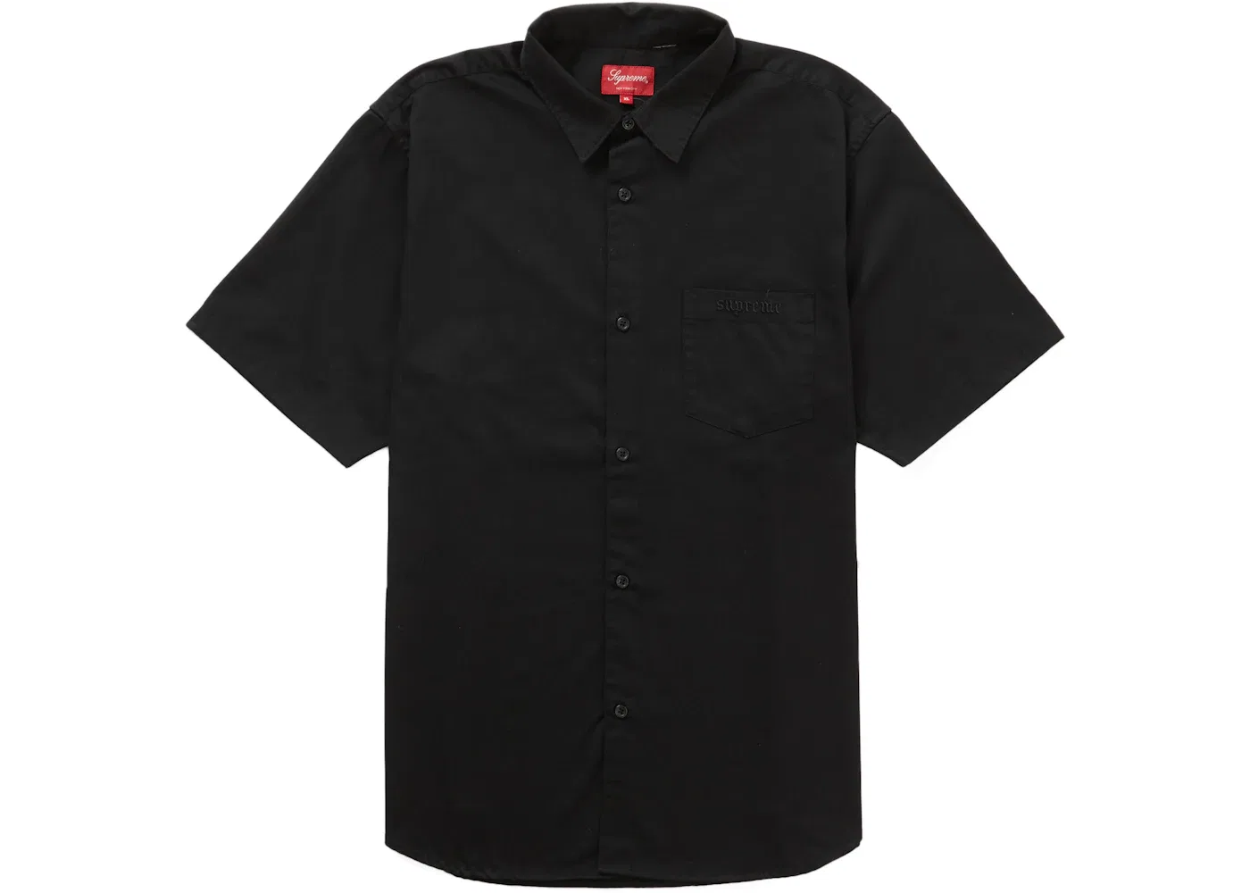 Мужская рубашка с коротким рукавом с патчем Supreme Croc Patch Supreme, Black — фото 2