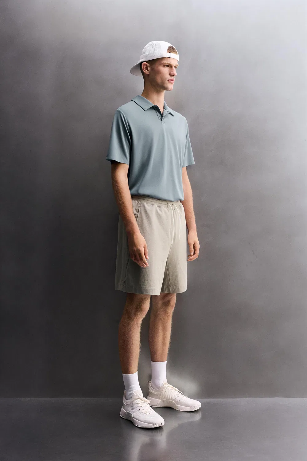 9-дюймовые тренировочные шорты из хлопковой смеси ZARA, Stone — фото 4