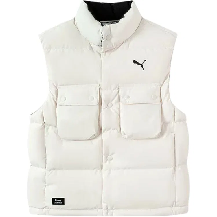 Детский пуховый жилет утепленный PUMA, Ivory White