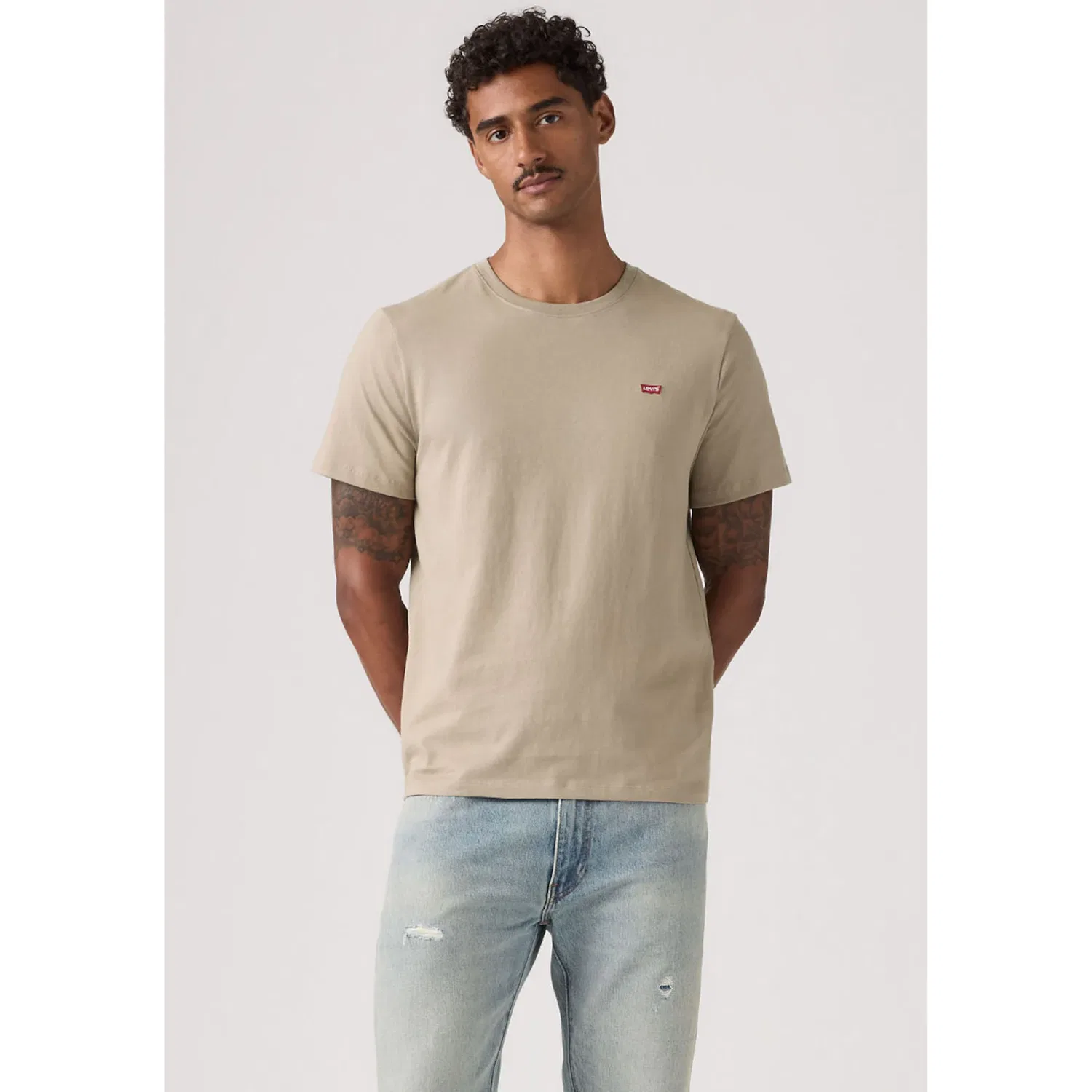 Мужская хлопковая футболка с круглым вырезом Levi's, Vintage Khaki