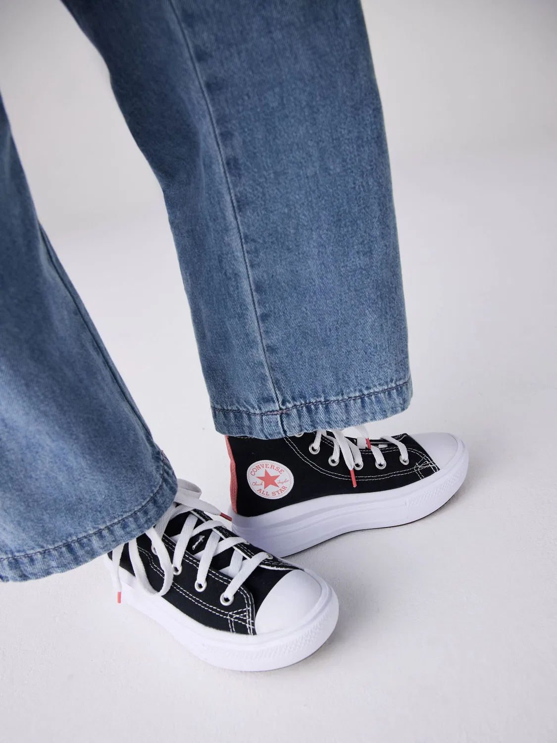 Кроссовки высокие платформа Converse Move, черный