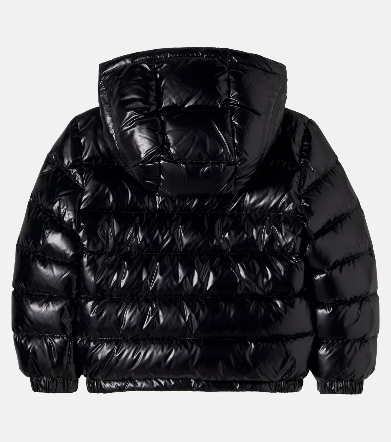 Пуховик с молнией New Aubert Moncler Enfant, черный — фото 3