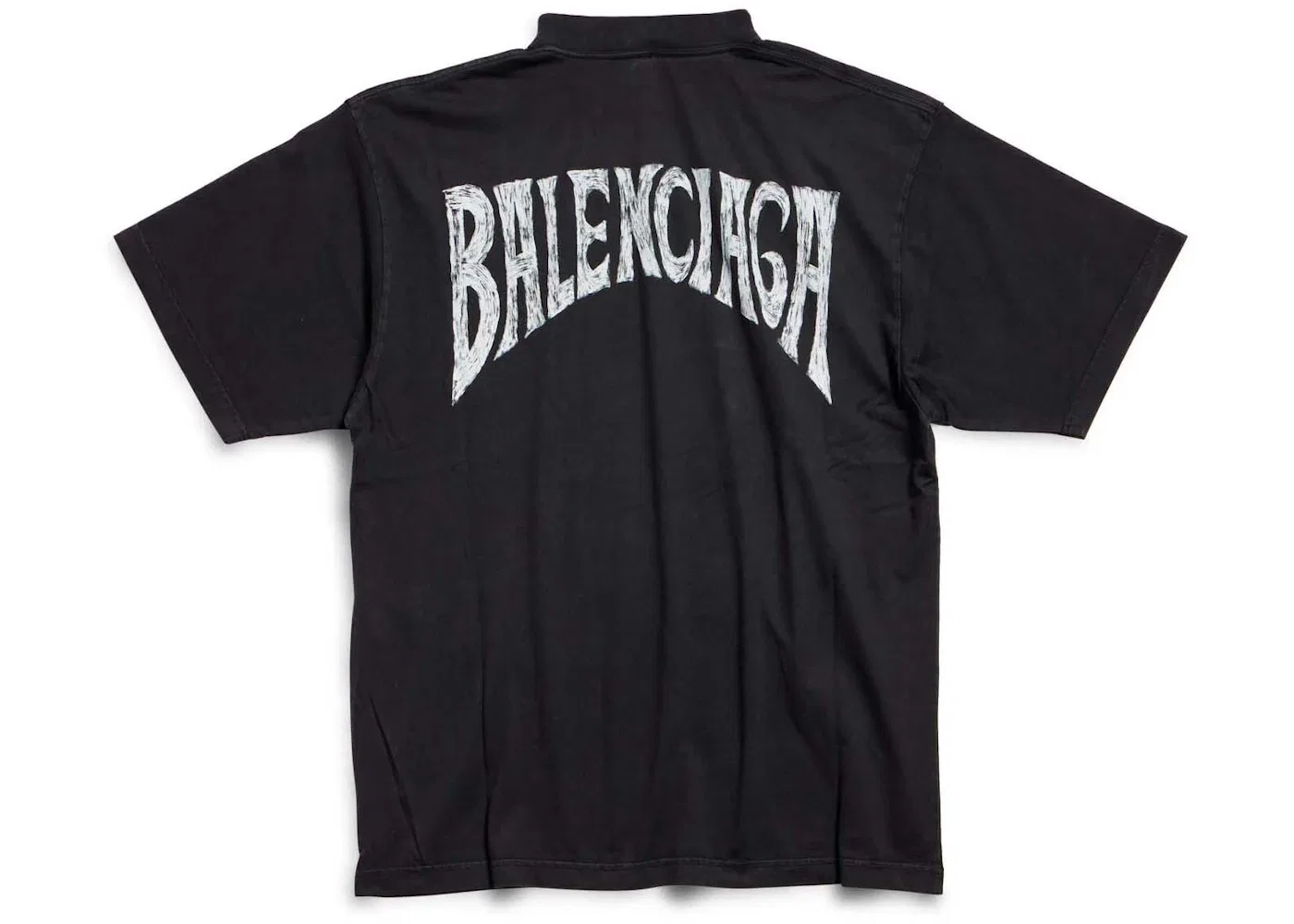 Мужская футболка с принтом Balenciaga Paris T-shirt Medium Fit, Black — фото 2