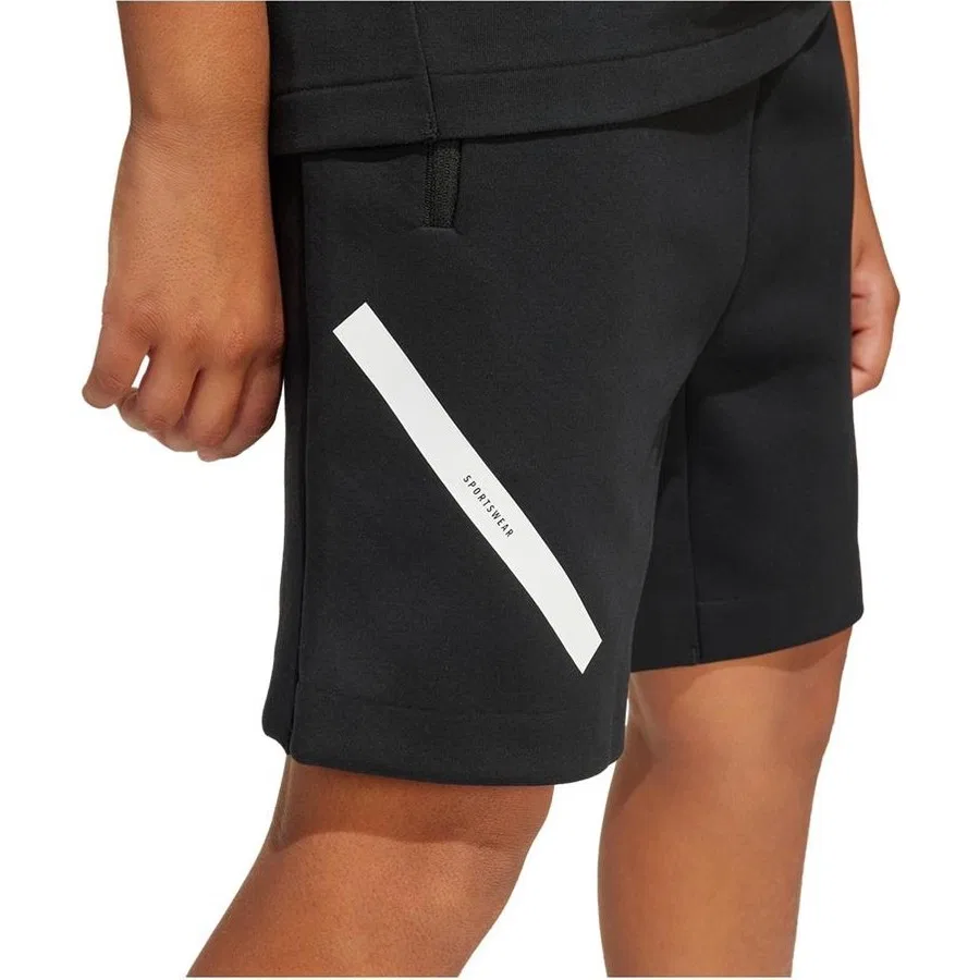 Детские шорты с принтом J ZNE SHORTS adidas, Черный — фото 4