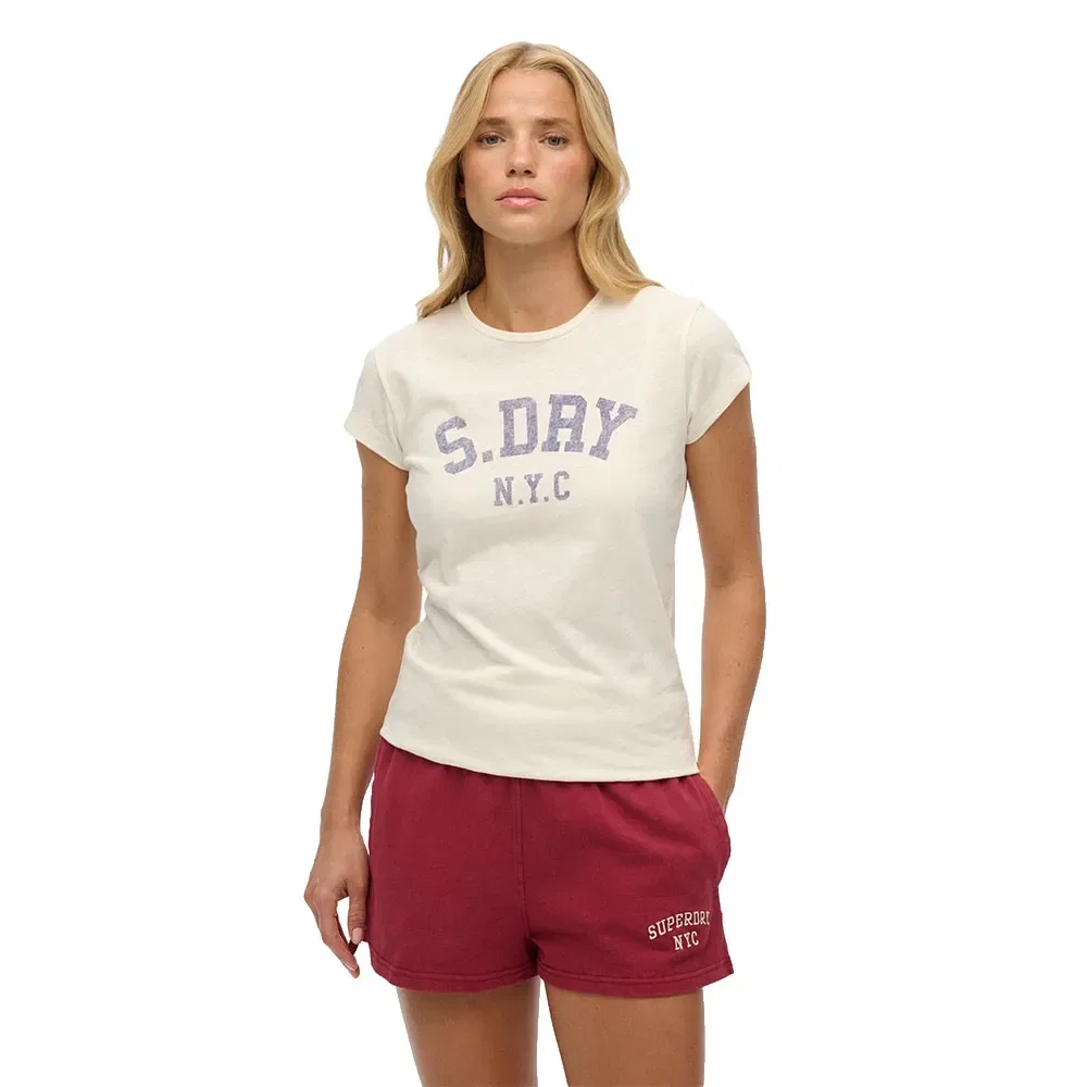 Футболка с коротким рукавом Athletic Essential Slub Superdry, белый