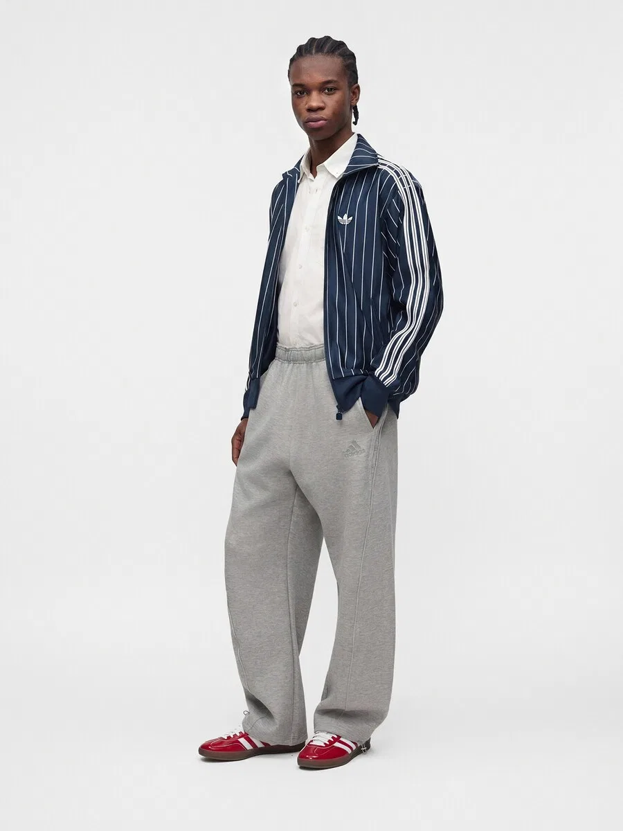 Толстовка на молнии ADIDAS ORIGINALS 'Firebird' темно-синего цвета — фото 4