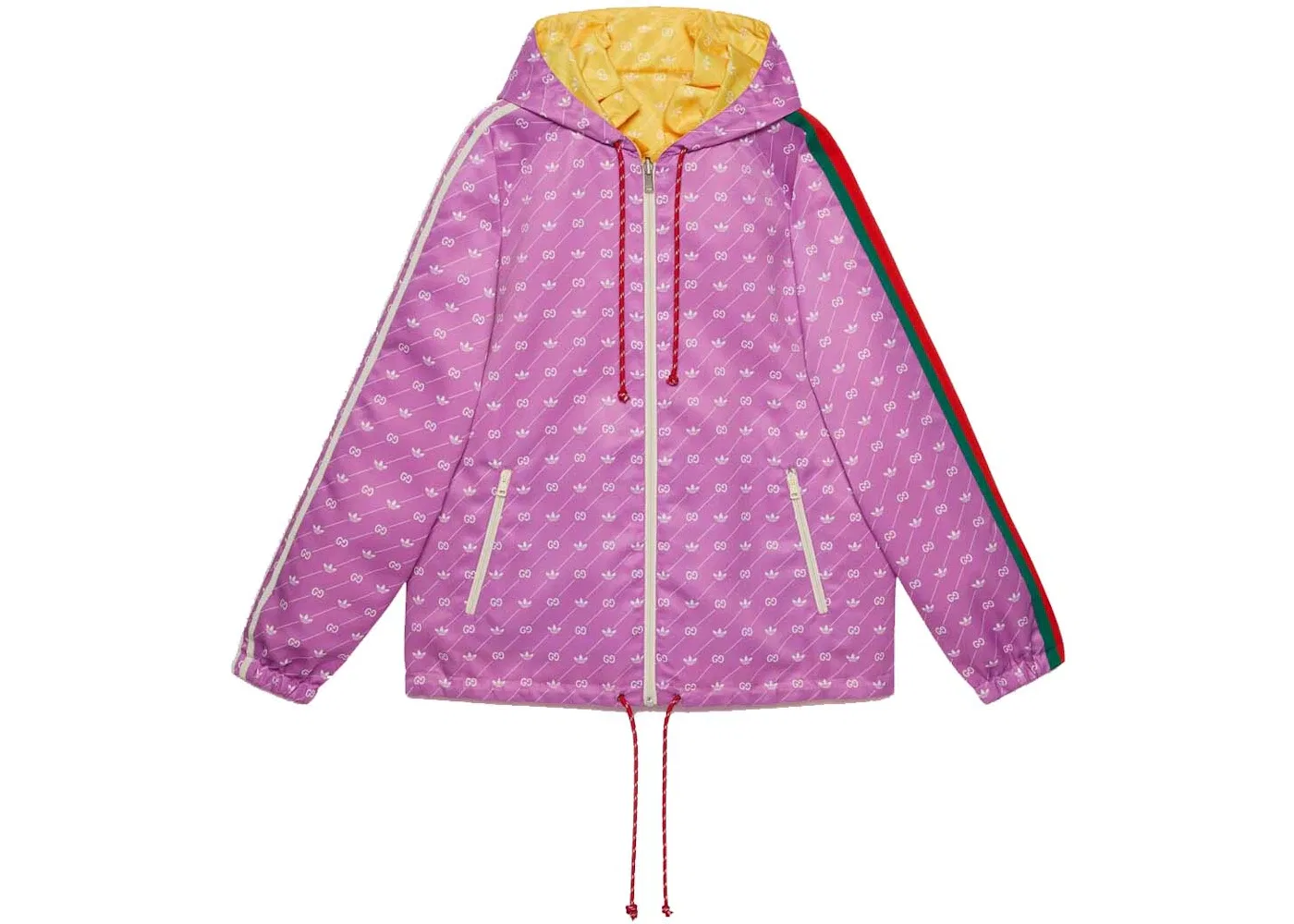Женская куртка двусторонняя модель Jacket Gucci, Yellow Purple