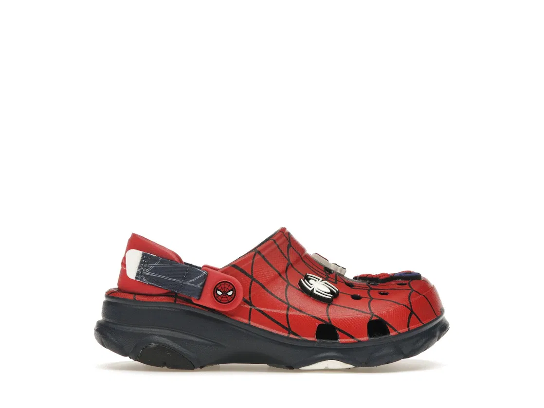 Детские кроссовки-сабо с принтом Marvel Spider-Man Crocs Classic All-Terrain Clog, Red/Navy