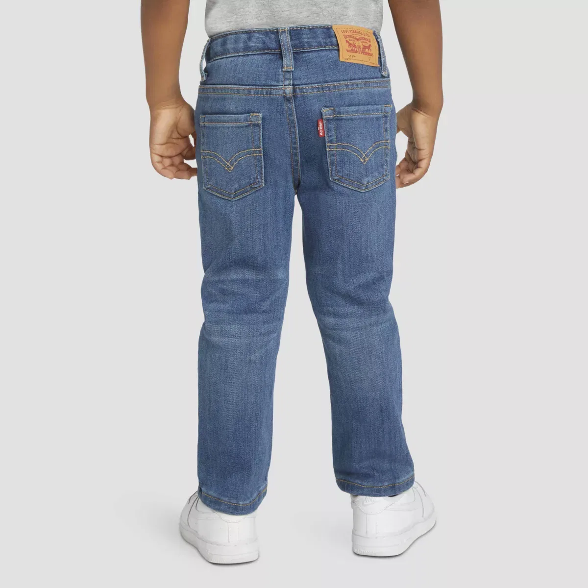 Детские джинсы для мальчиков с зауженным кроем 511 Slim Fit Eco Performance Levi's, Light Wash — фото 2