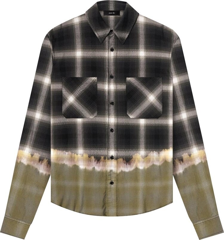 

Рубашка Amiri Bleach Bandana Plaid Shirt 'Black', черный