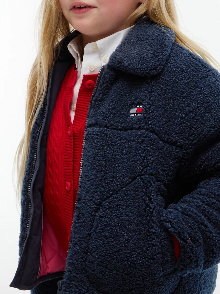 Куртка TOMMY HILFIGER межсезонья, темно-синяя — фото 4