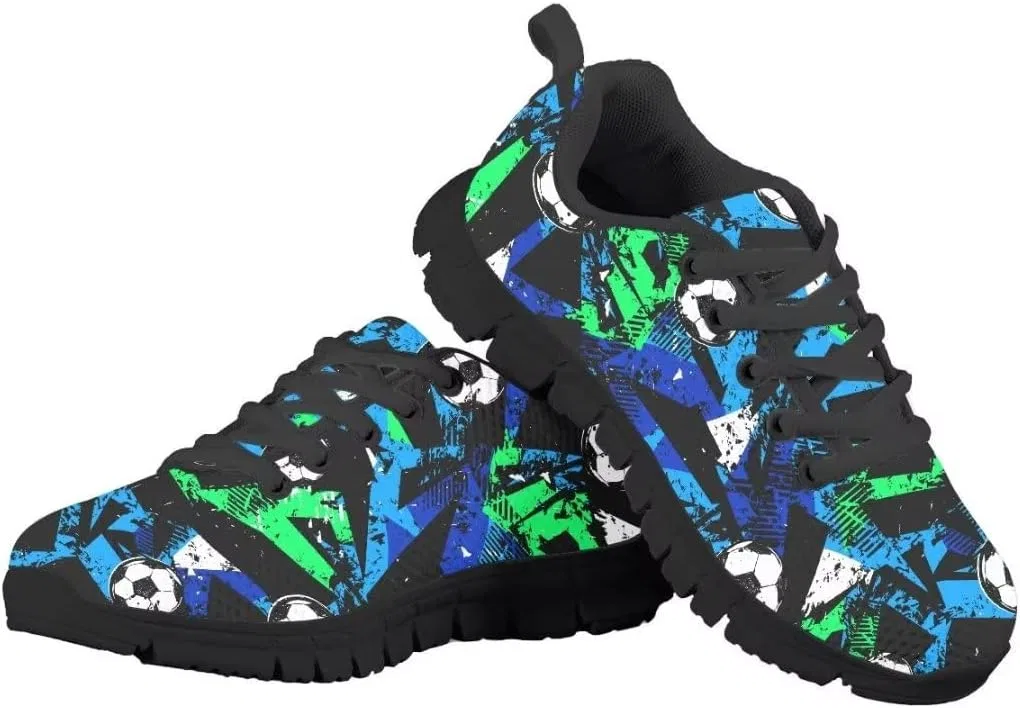 Детские кроссовки для мальчиков с принтом PinUp Angel, Cool Football Blue Green — фото 4