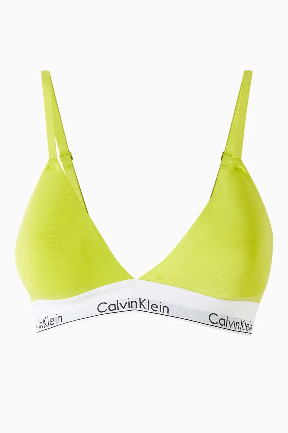 Бюстгальтер треугольный с логотипом Calvin Klein, зеленый