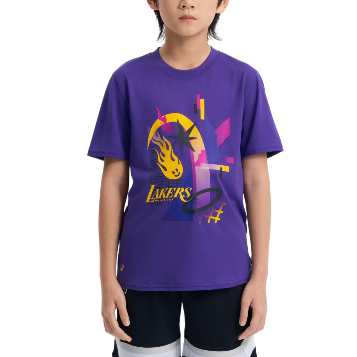 Детская футболка с круглым вырезом DECATHLON, Violet — фото 4