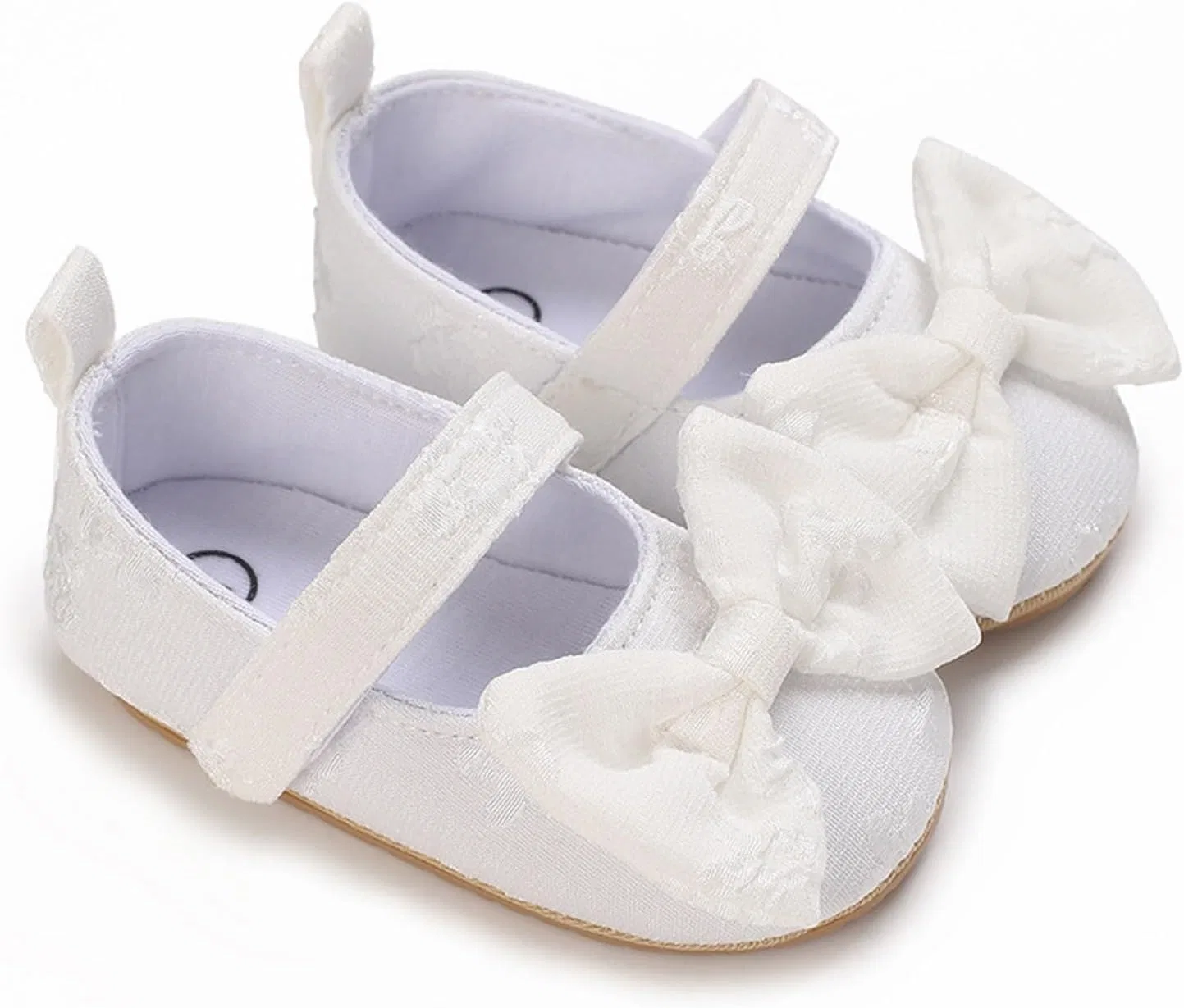 Детские туфли для девочек Мэри Джейн с бантом, White — фото 4