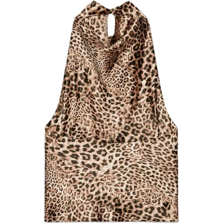 Женский топ-майка с принтом леопарда Leopard Print ZARA, Leopard Print — фото 3