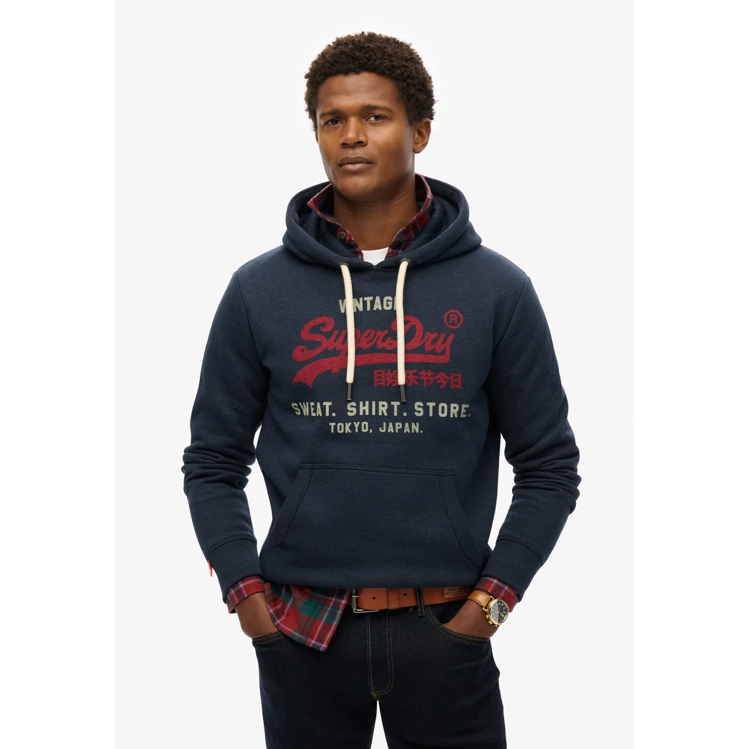 Мужской худи свободного кроя Superdry, Trench Navy