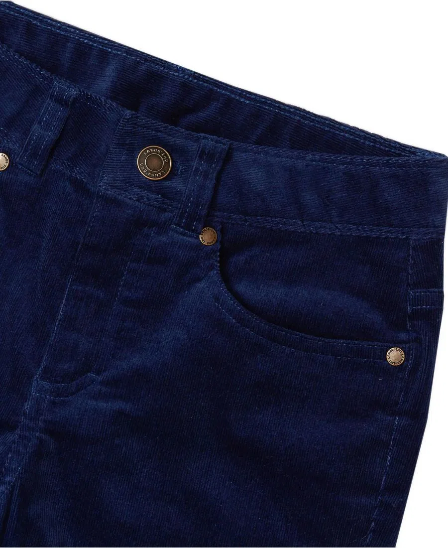 Штаны с пятью карманами из стрейч-корда с усиленными коленями, Big Boys Stretch Cord 5 Pocket Pants Lands' End, Navy — фото 3
