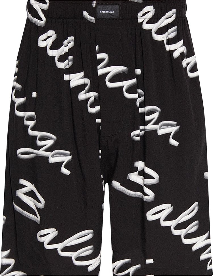 

Шорты Balenciaga Pyjama Shorts 'Black/White', черный