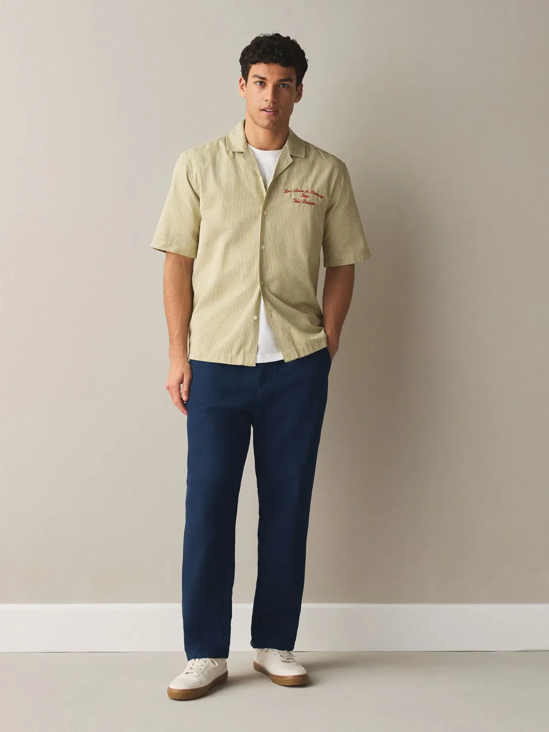 Брюки Regular Tapered Fit Next, Indigo Blue