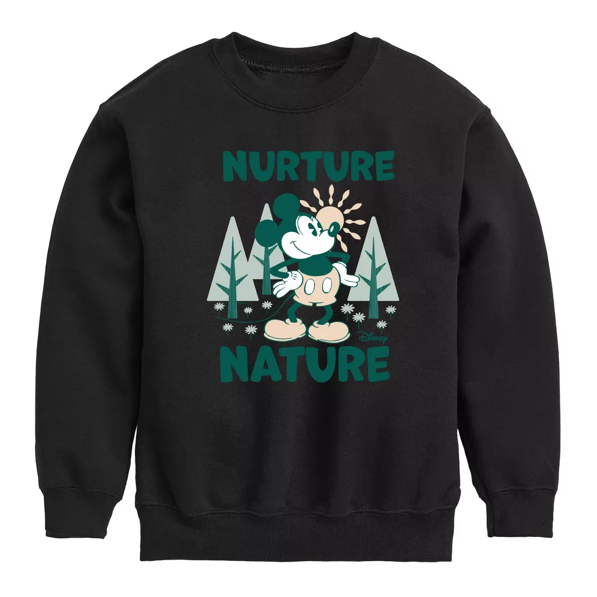 Детский свитшот с принтом Mickey Nature Disney, Black