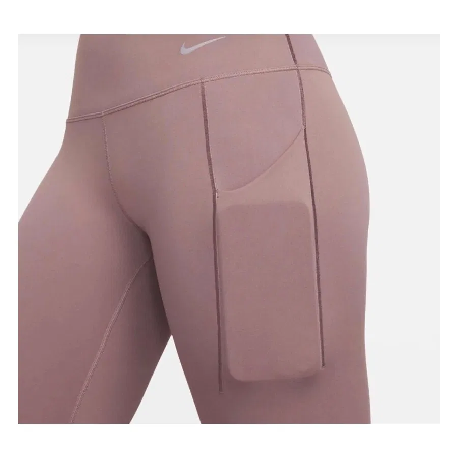 Женские леггинсы для тренировок с высокой посадкой и длиной 7/8 Dri-FIT Universa Nike, Коричневый — фото 2