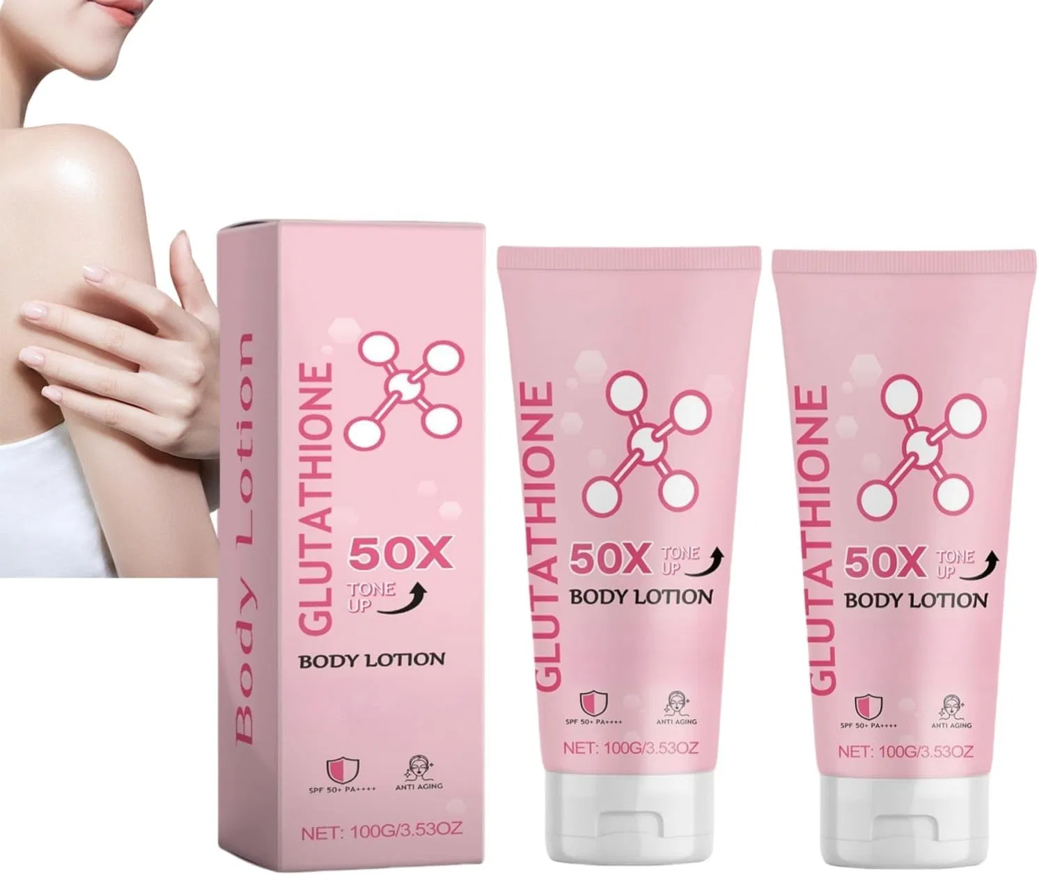 Лосьон для тела осветляющий Glutathione Niacinamide Body Lotion, 2 шт., 100 г Rhgsao