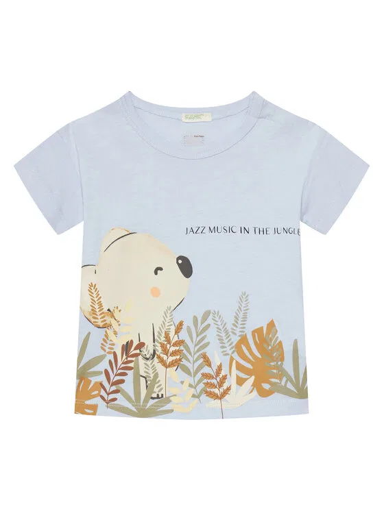 Футболка boxy fit United Colors Of Benetton, светло-голубой