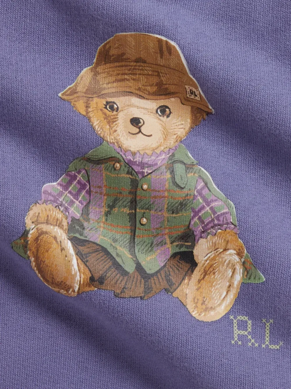 Ромпер с принтом Polo Bear Polo Ralph Lauren Kids, фиолетовый — фото 3