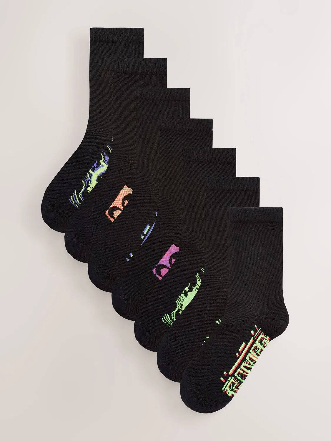 Носки 7 пар, хлопковые, Black Cotton Rich Socks 7 Pack Next, черный