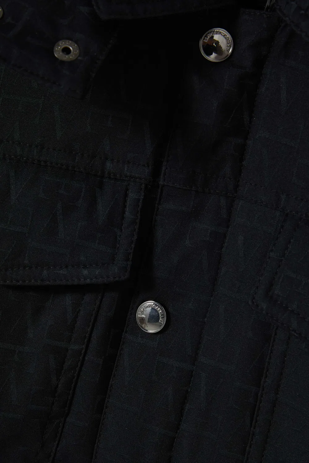 Куртка пуховая с принтом Monogram Jacquard Emporio Armani — фото 3