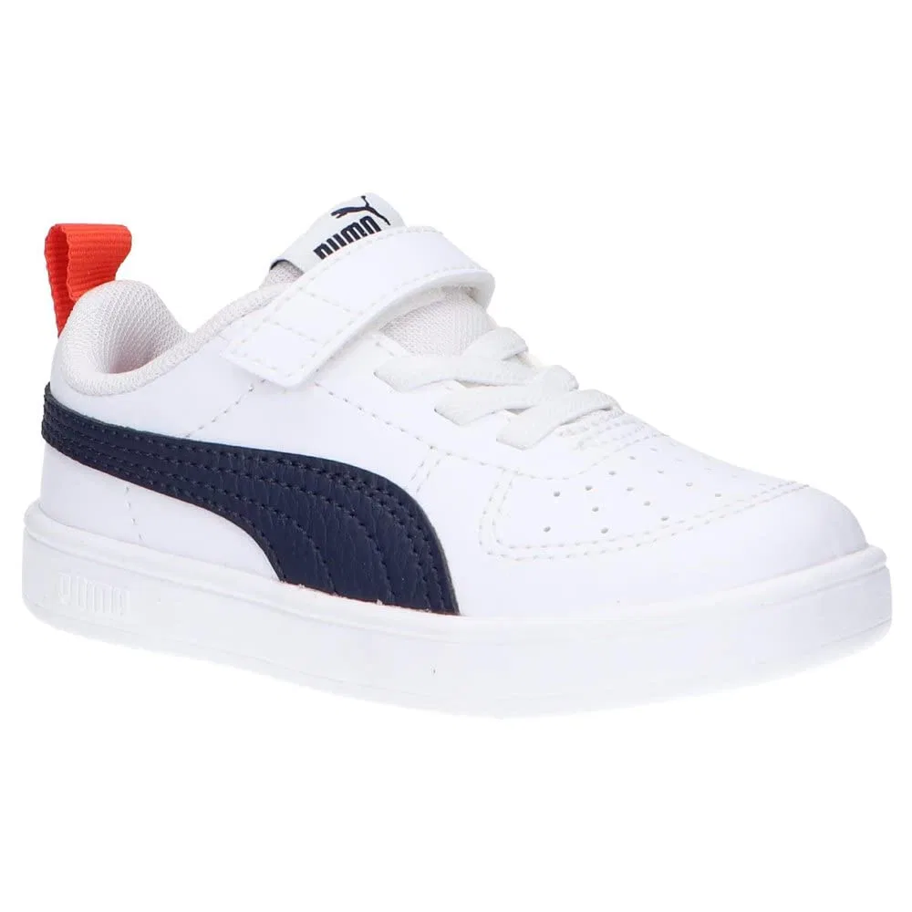 Детские кроссовки с закрытым носком PUMA Rickie AC PS Unisex, White Blue PUMA White Peacoat — фото 2