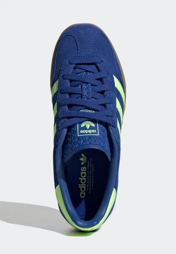 Кроссовки Gazelle indoor j унисекс Adidas Originals, синий/зеленый/золотой — фото 3