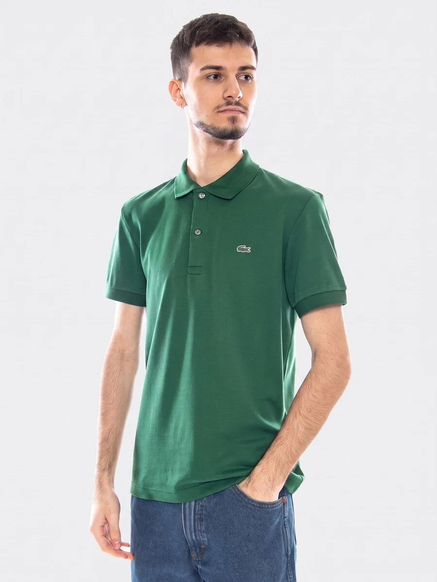 Футболка-поло с коротким рукавом 132, зеленого цвета LACOSTE