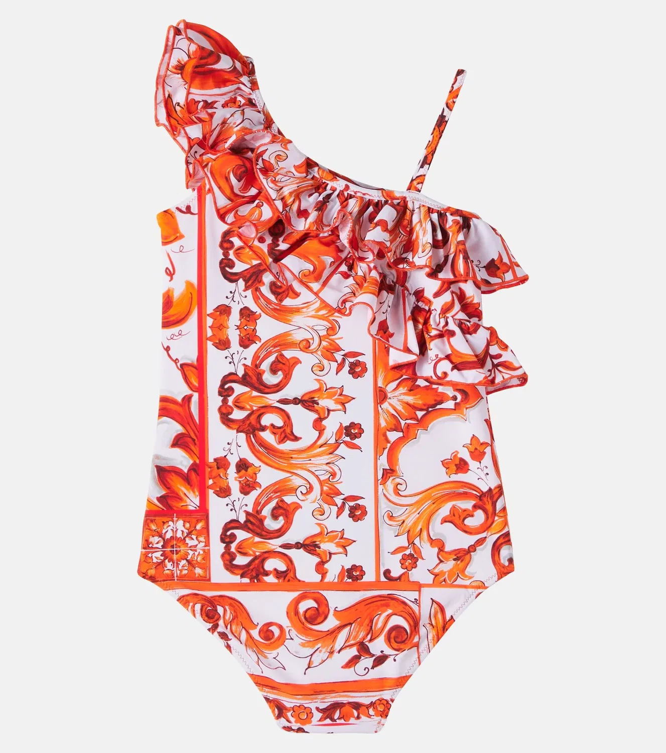 Раздельный купальник с рюшами Majolica Dolce&Gabbana Kids, белый — фото 2