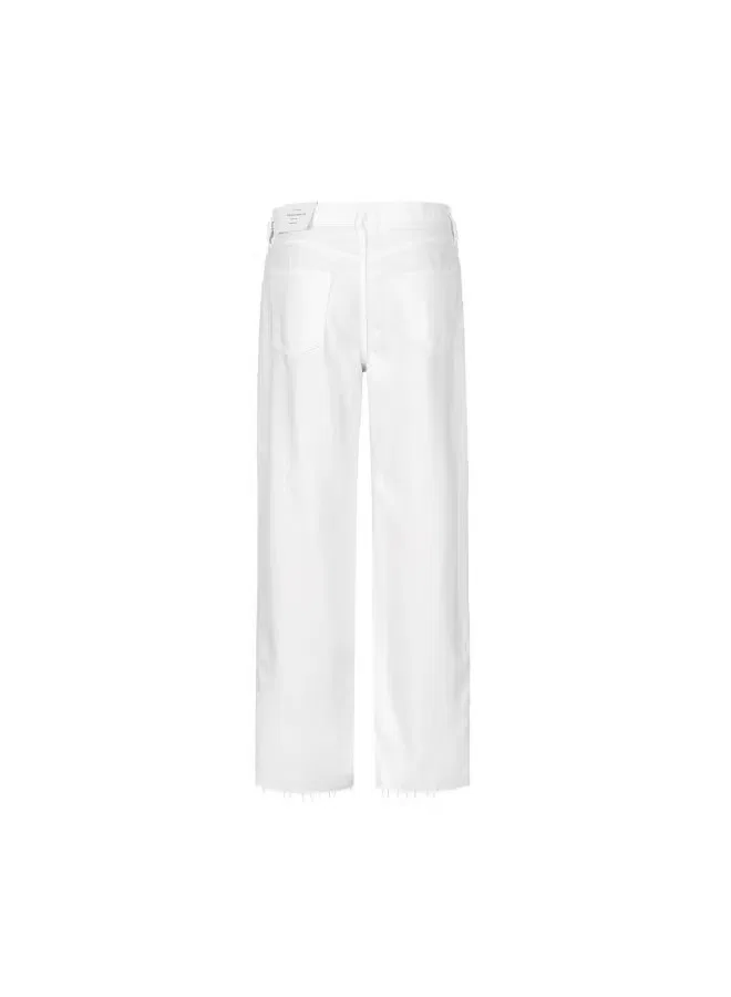 Брюки свободные Zara, белый — фото 3