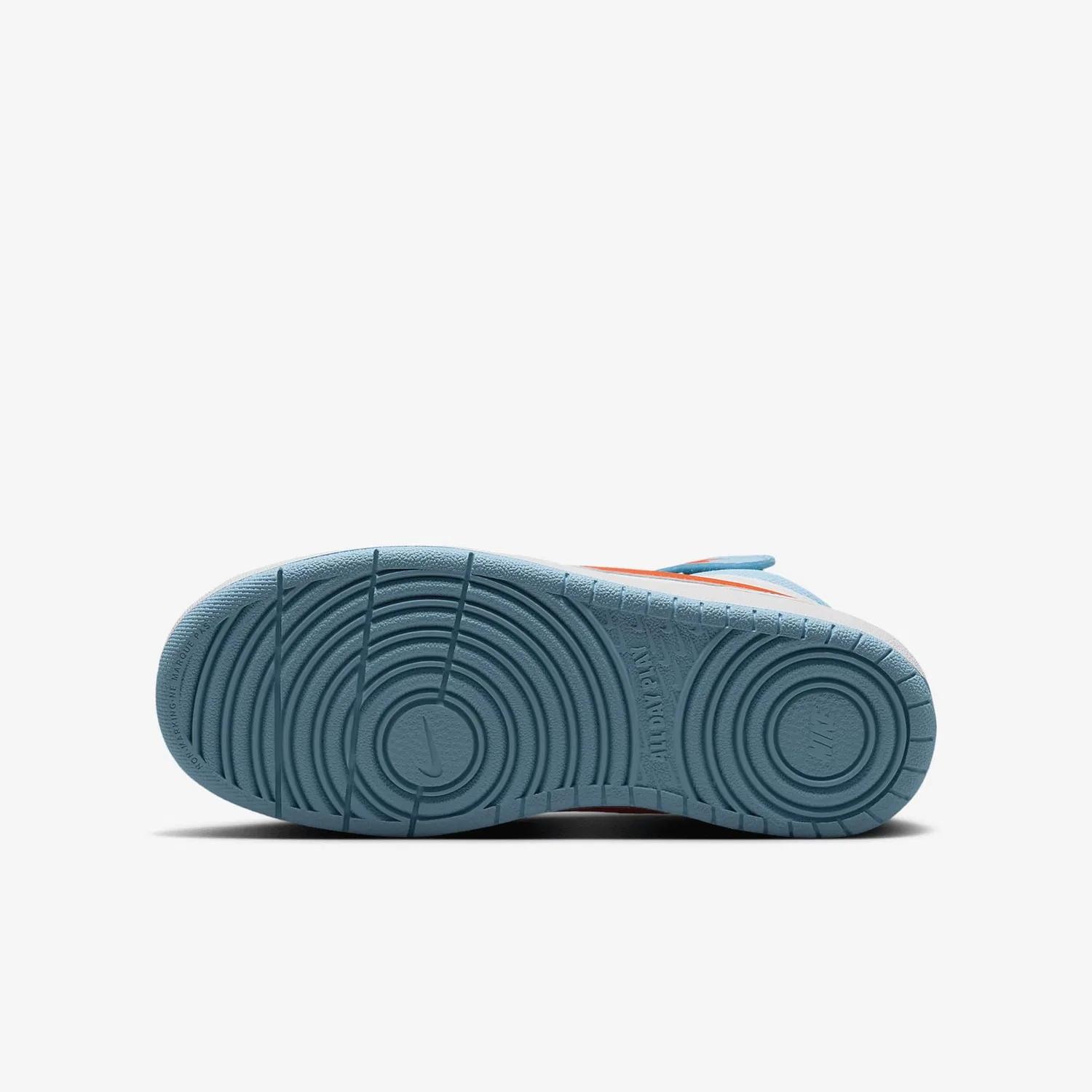 Детские кроссовки для мальчиков с высоким голенищем NIKE Court Borough Mid 2, Aquarium Blue White Orange — фото 2