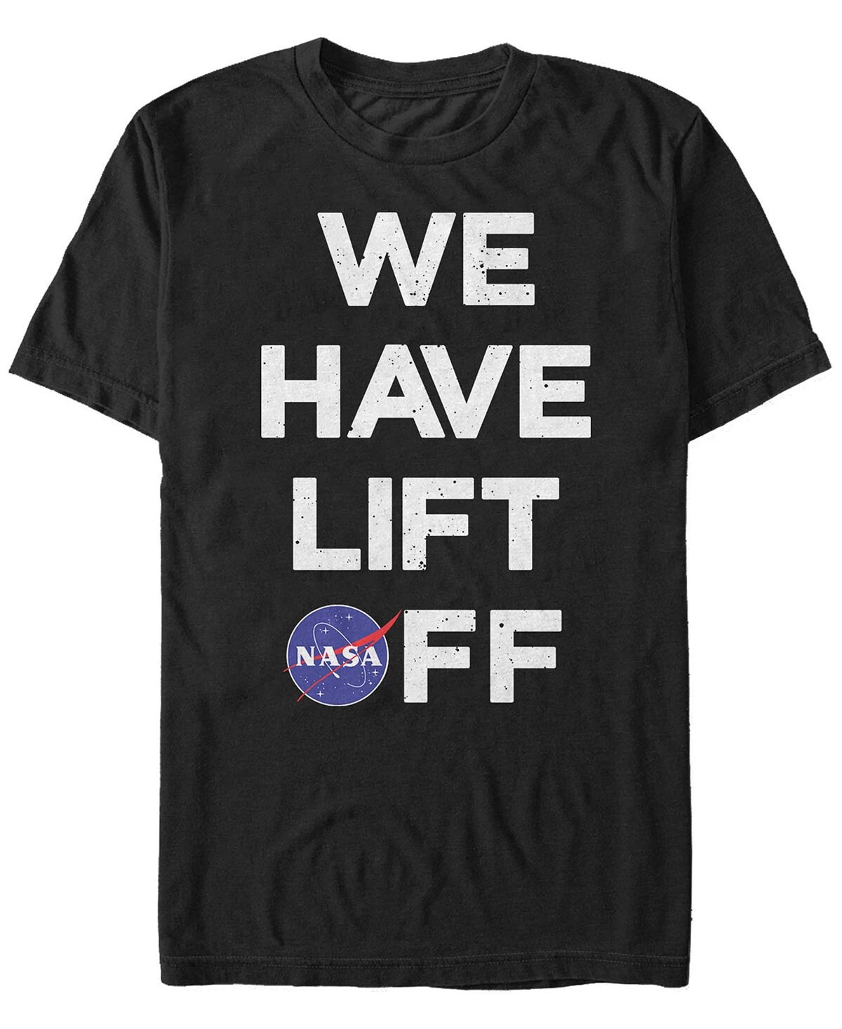 

Мужская футболка с коротким рукавом nasa we have lift off text Fifth Sun, черный