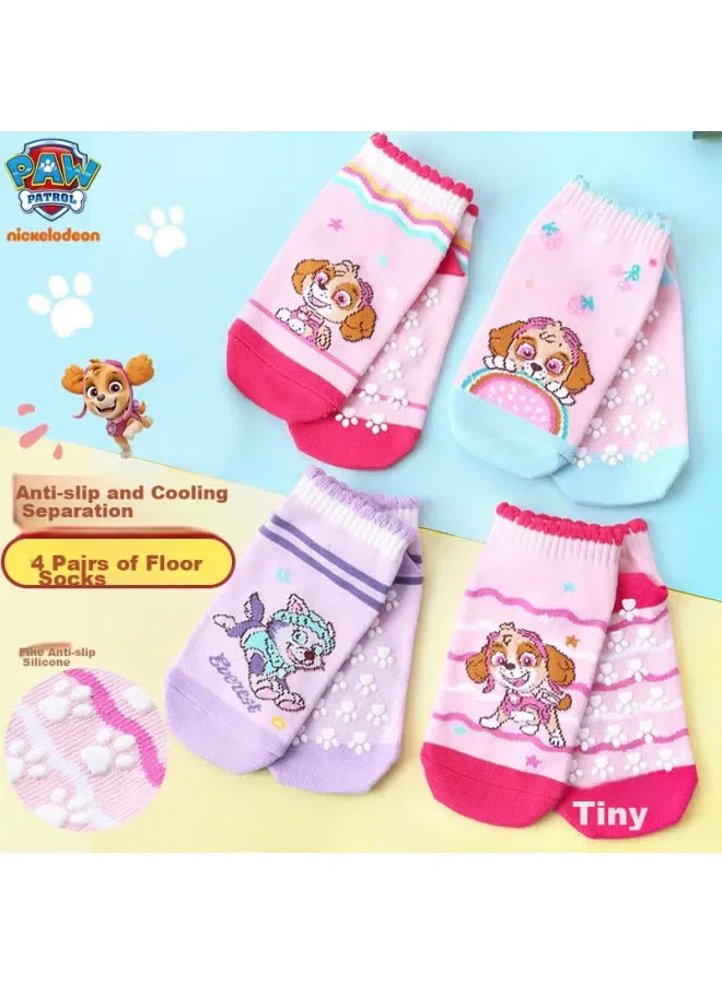 Носки напольные нескользящие детские утепленные 4 пары Paw Patrol — фото 2