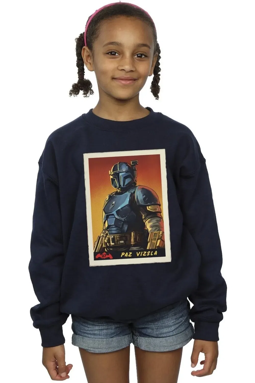 Свитшот с принтом Mandalorian Paz Vizla Card Star Wars, Navy