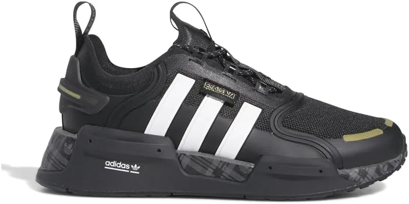 Детские кроссовки для мальчиков NMD V3 GS adidas, Black/White/Gold-Black