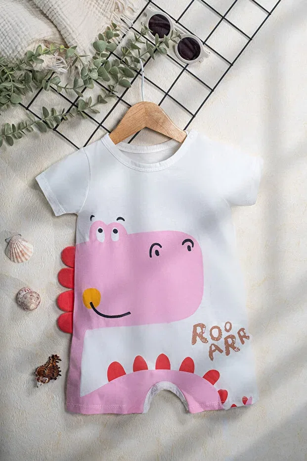 Детский комбинезон для девочек с принтом Basics Rocha Baby, Pink — фото 2