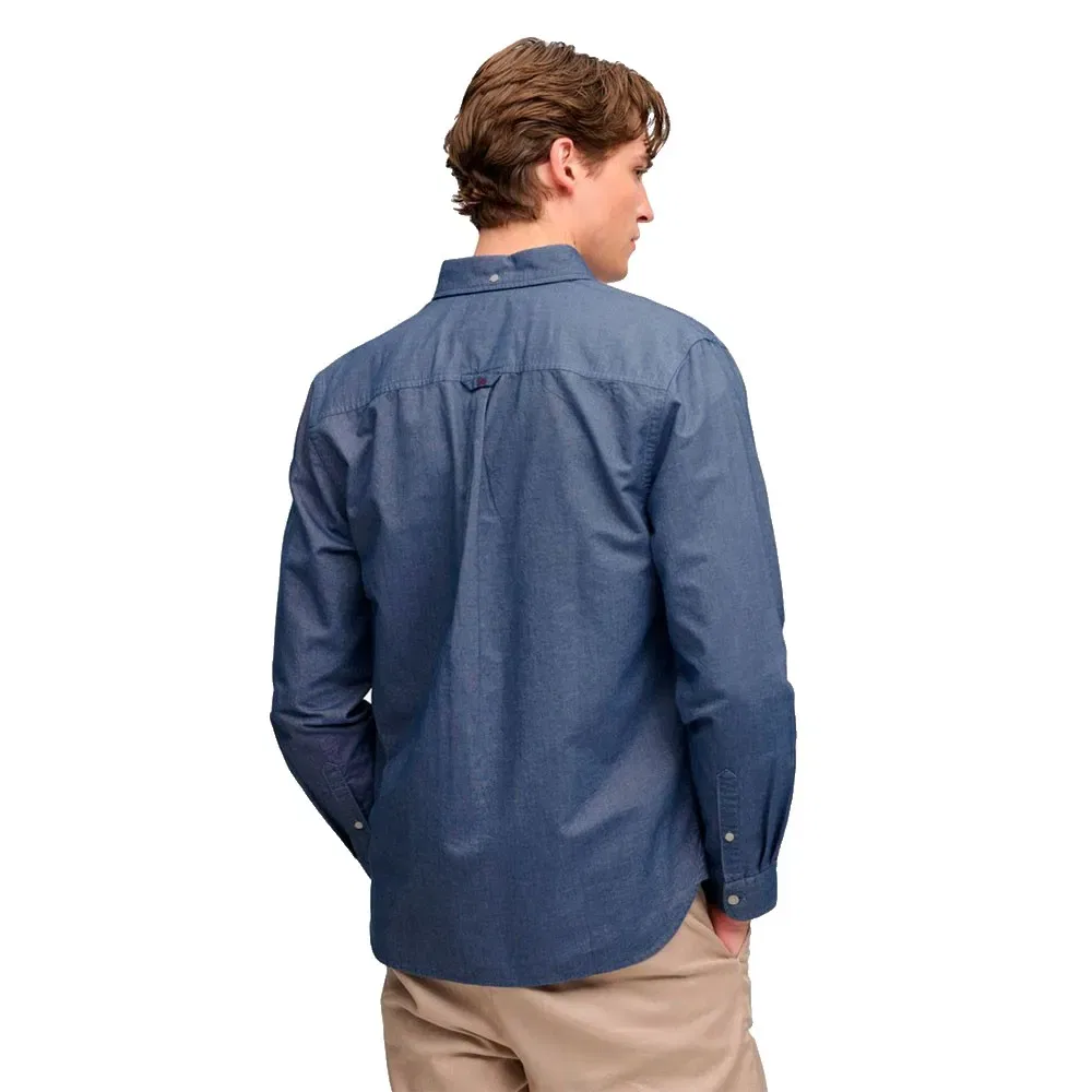 Мужская рубашка с длинным рукавом Preppy Oxford Superdry, Blue — фото 2