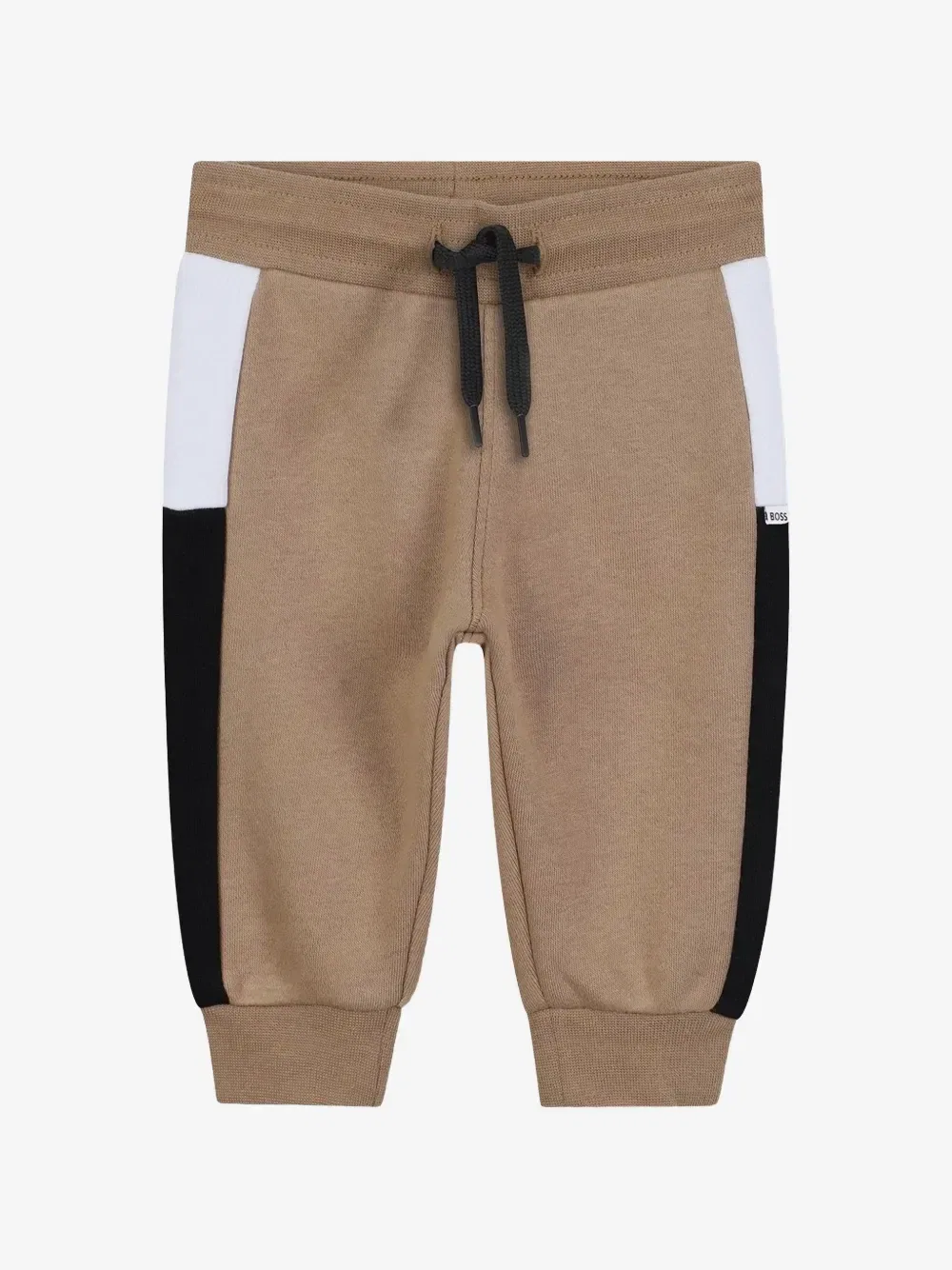 Спортивные брюки в стиле колор-блок с кулиской BOSS Kidswear, коричневый