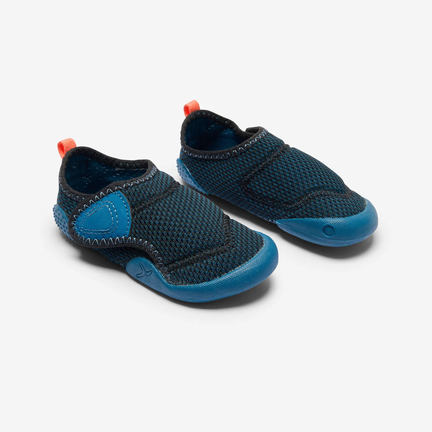 Детские кроссовки без застежки с принтом Decathlon, Berlinerblau Rauchschwarz Pomelofarbenes Orange — фото 2