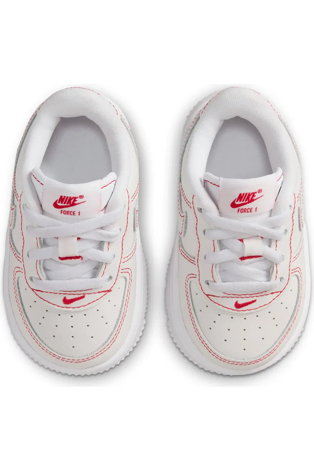 Детские кроссовки баскетбольные Air Force 1 Nike, White/University Red — фото 4