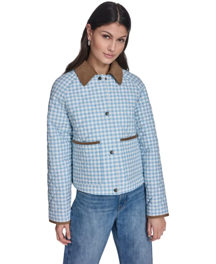 Женская куртка Diamond Quilted Levi's, Light Blue White — фото 2