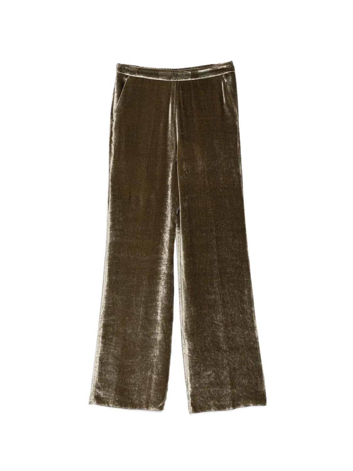 Брюки с бархатным эффектом зеленые ETRO, зеленый