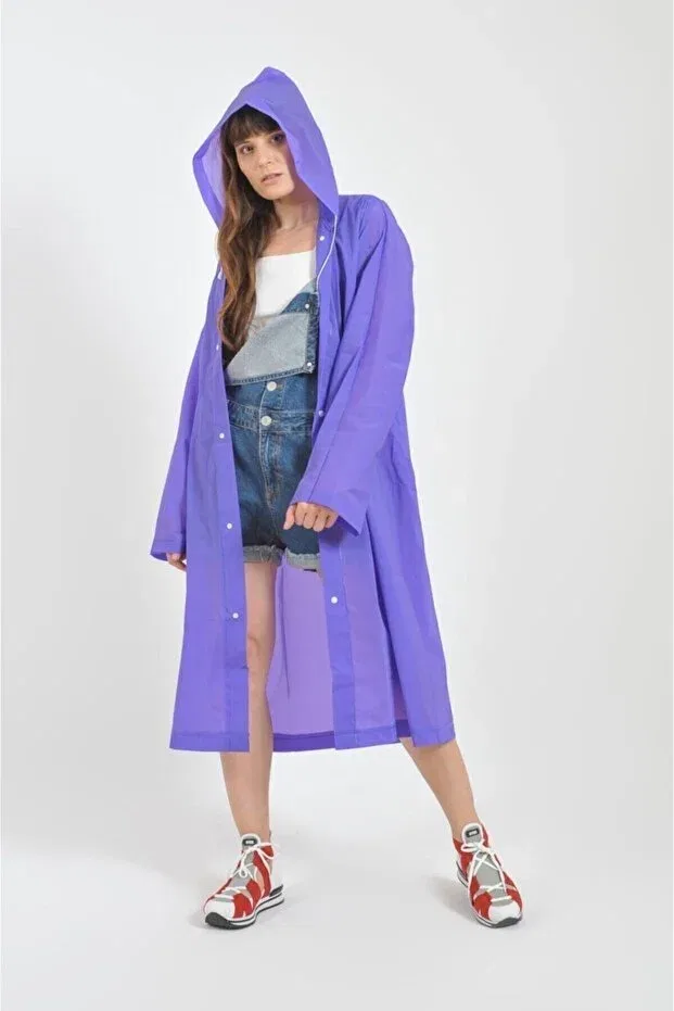 Детский дождевик с капюшоном Sarfex, Purple