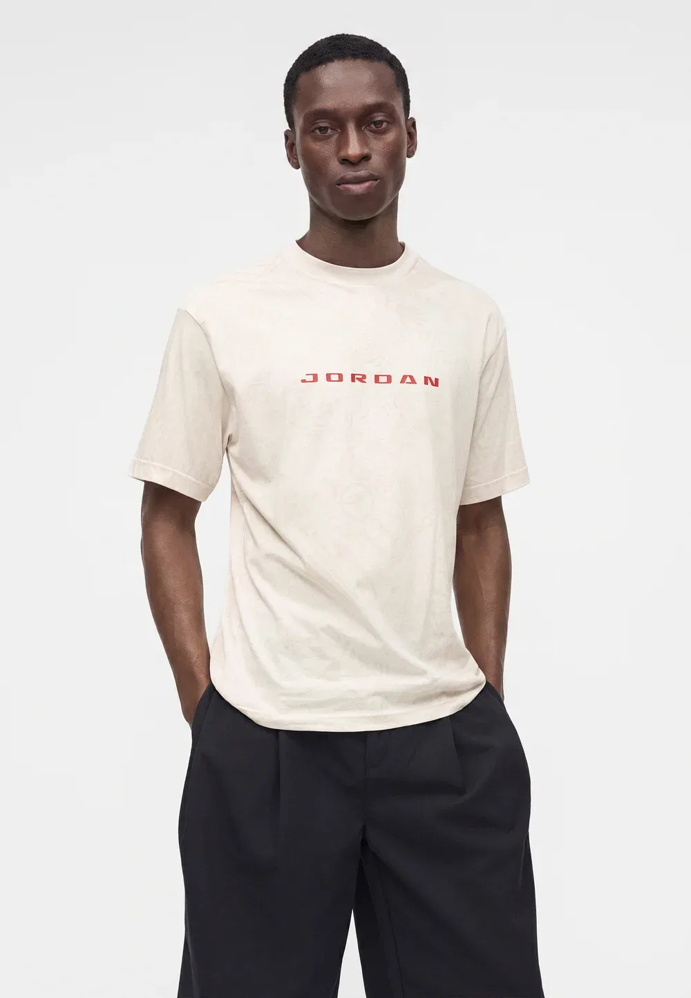 Футболка с принтом Crew Jordan, Phantom/University Red — фото 4